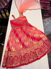 (SB646) Ethnic Princess Candy crush pink Lehenga set