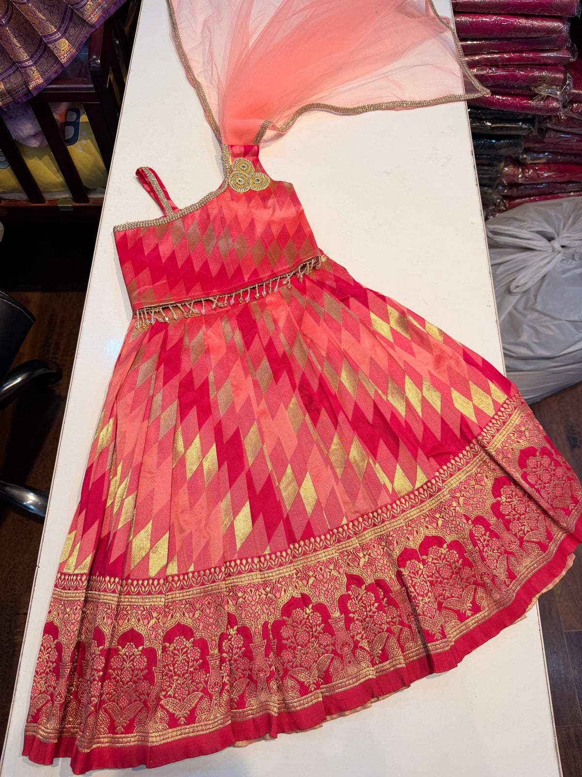 (SB646) Ethnic Princess Candy crush pink Lehenga set