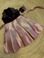 (SB318)Famous Collar Neck Silk Gown in Jyothika Mam Inspired Saree