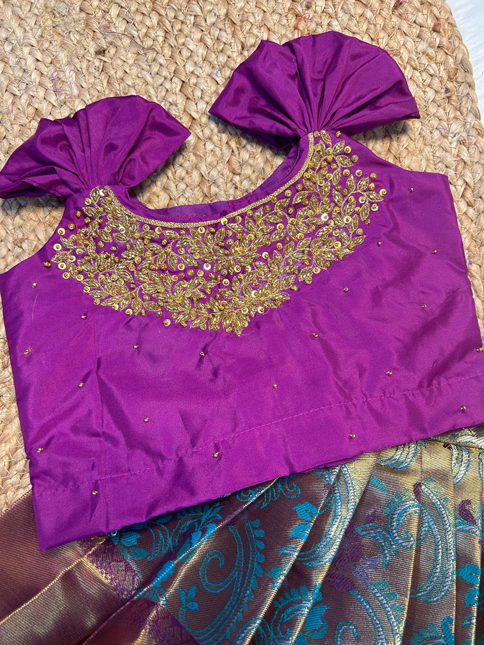 (SB279)Zoya - Kanchipuram Aari Worked Patty Lehenga