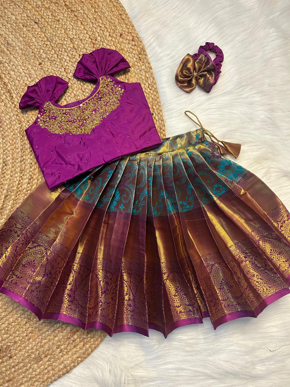(SB279)Zoya - Kanchipuram Aari Worked Patty Lehenga