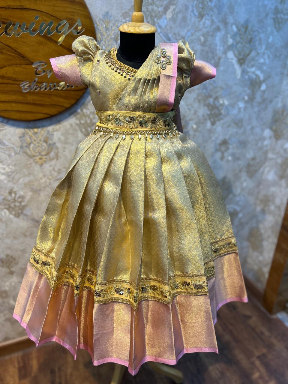 (SB250)Simran - Banarasi Silk Gown with Shawl