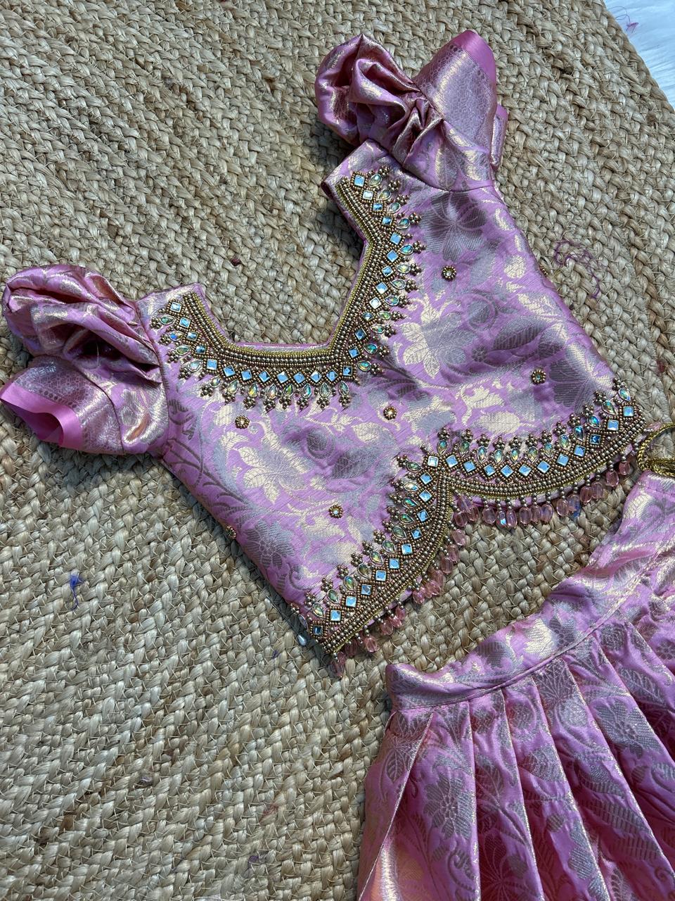 (SB296)Lavender Athirai Silk Lehenga