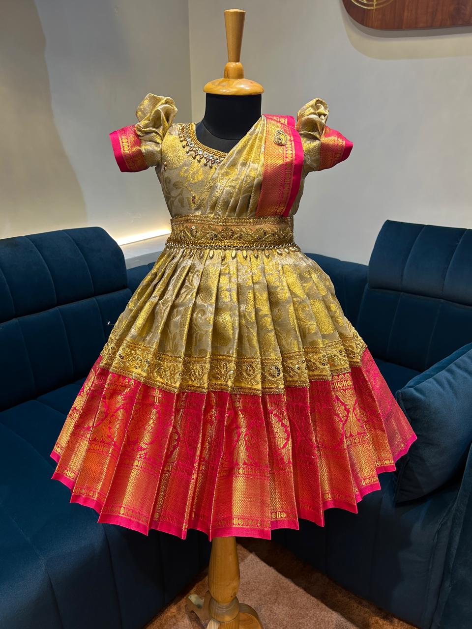 (SB335)Arundhathi - Premium Banarasi Silk Gown