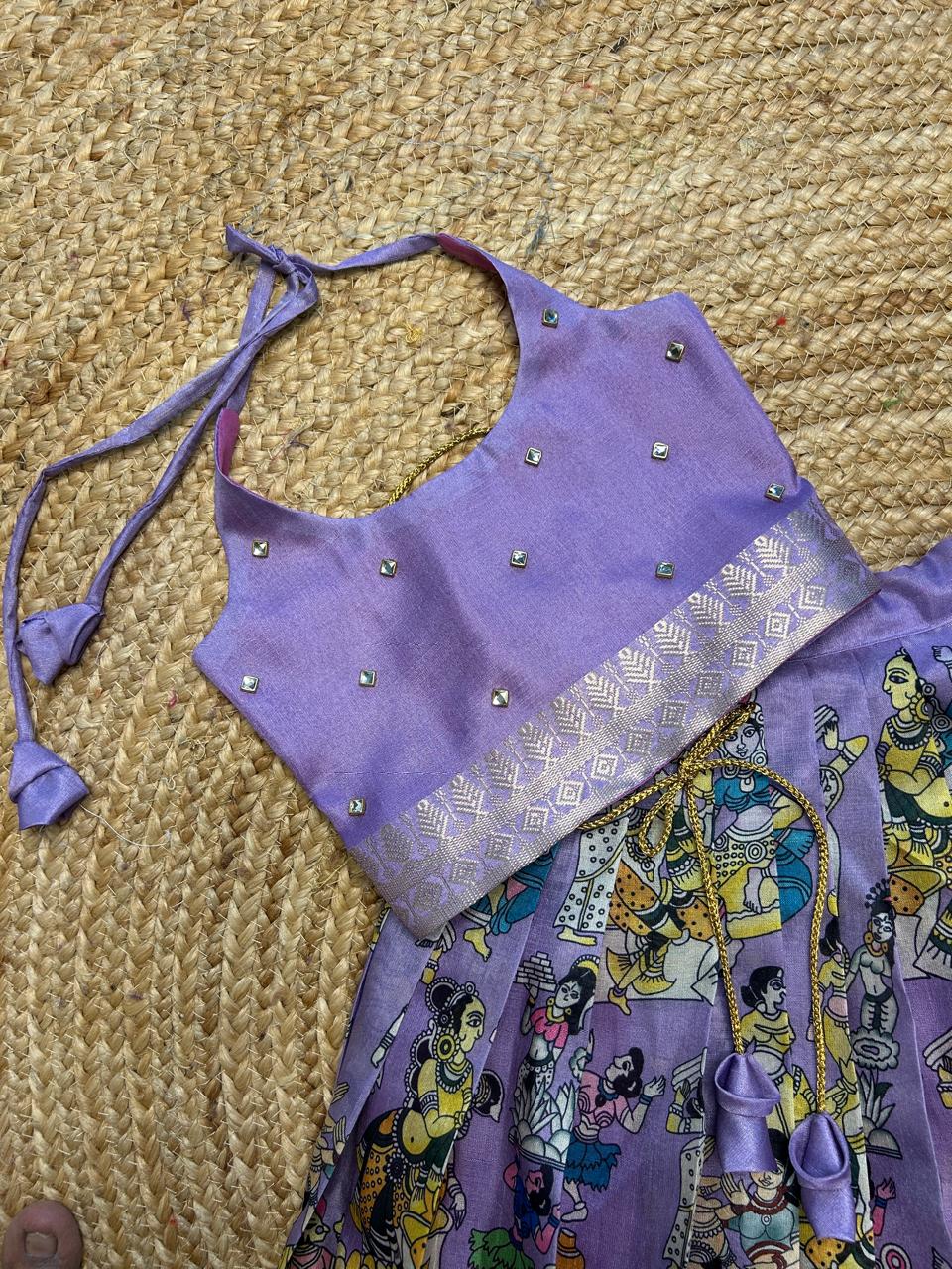 (SB346)Karthigai Pengal Lavender Pavadai Sattai