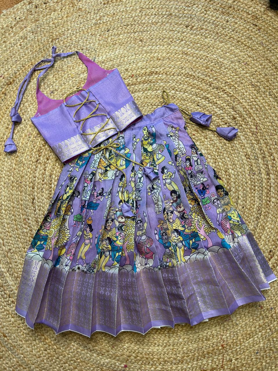 (SB346)Karthigai Pengal Lavender Pavadai Sattai