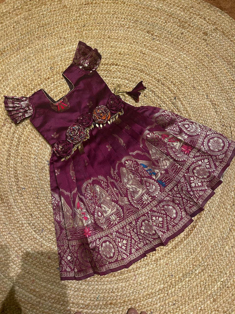(SB353)Jamun Shade Pavadai Sattai