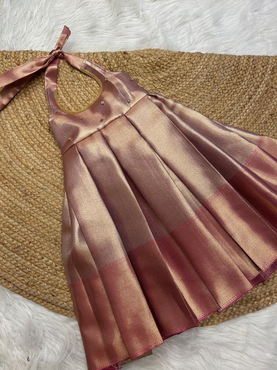 (SB368)Jyothika Inspired Halter Neck Silk Gown