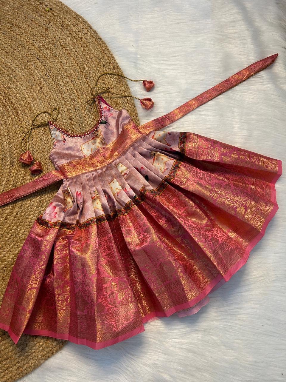 (SB170)Anjali Pink Pichaiwai Collection( Pink Kamali Knot Hand)