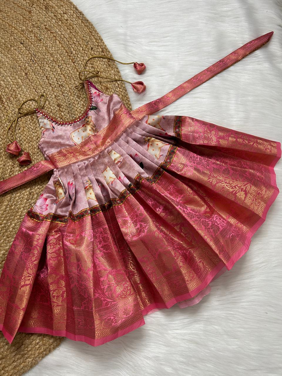 (SB170)Anjali Pink Pichaiwai Collection( Pink Kamali Knot Hand)