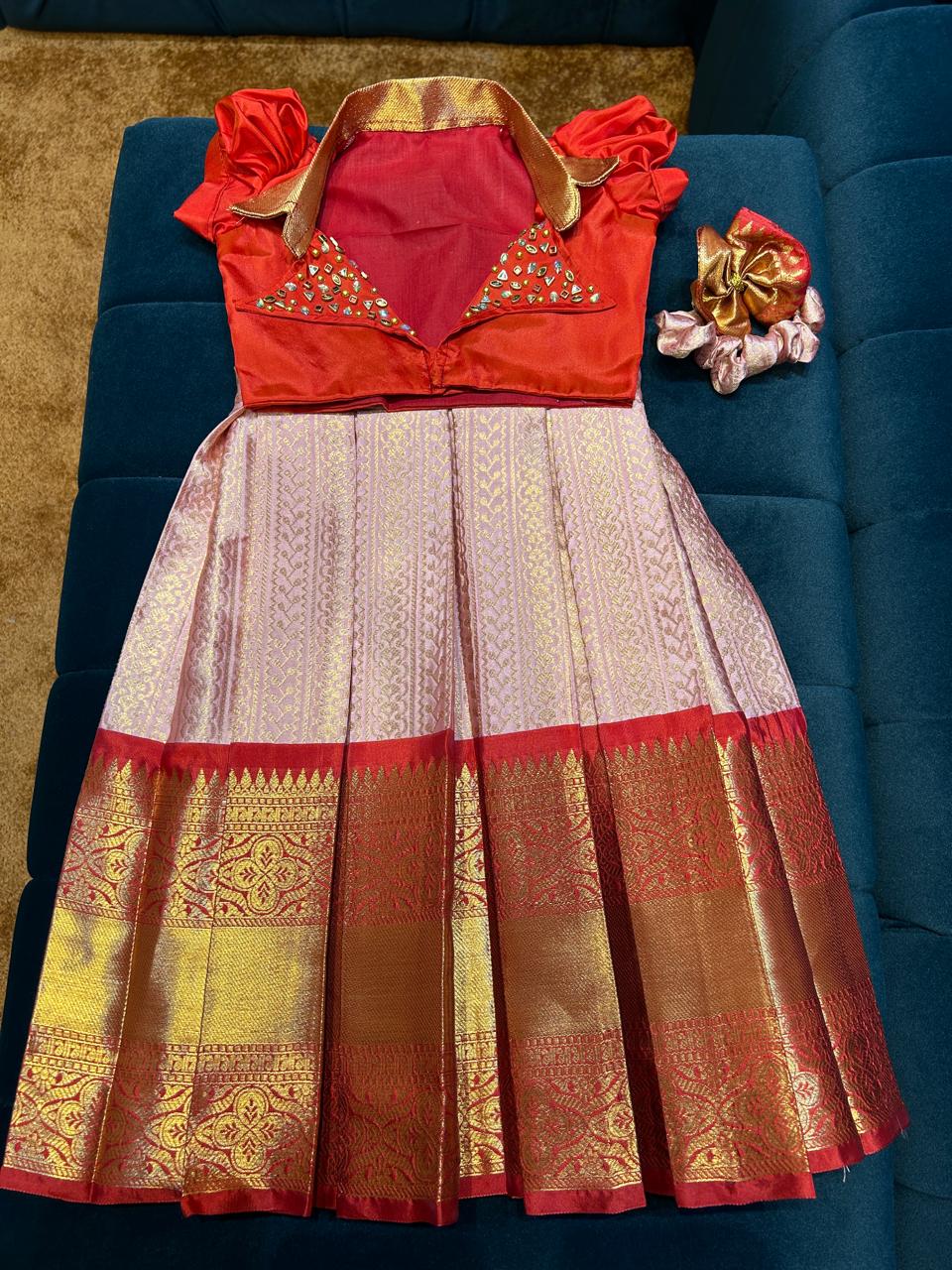 (SB321)Red Sunrise Collar Neck