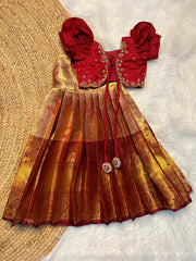 (SB188)Aari Worked Pattu Gown