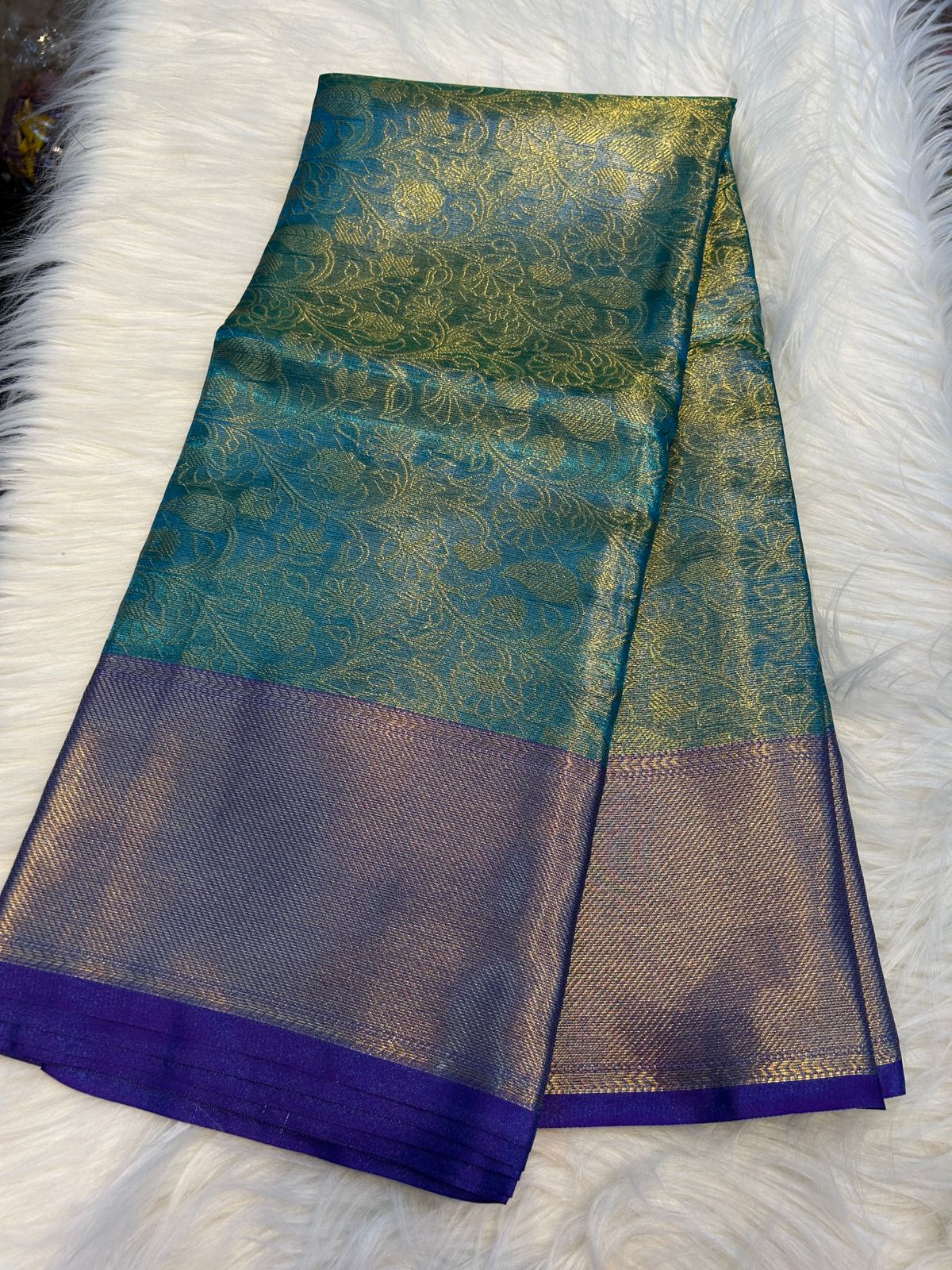 (SBS012)Frozen Semi Silk Kanchi Silk Saree