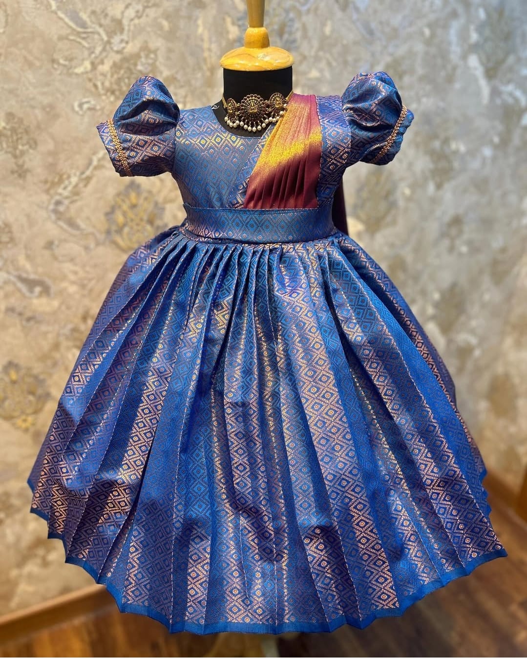 (SB088)Banarasi Blue Gown