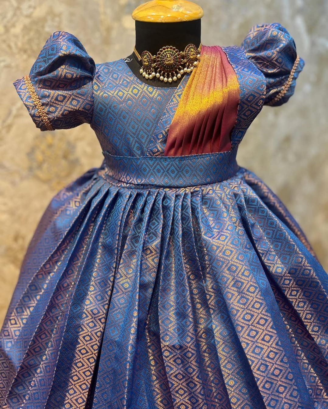 (SB088)Banarasi Blue Gown