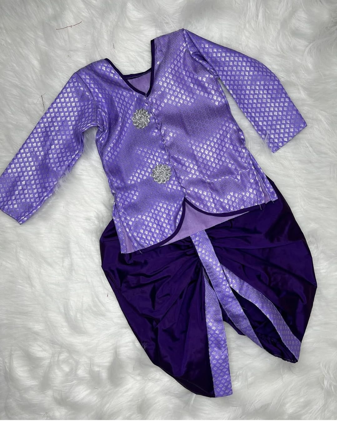 (SB178)Lavender Boy Dhoti Set