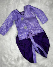 (SB178)Lavender Boy Dhoti Set