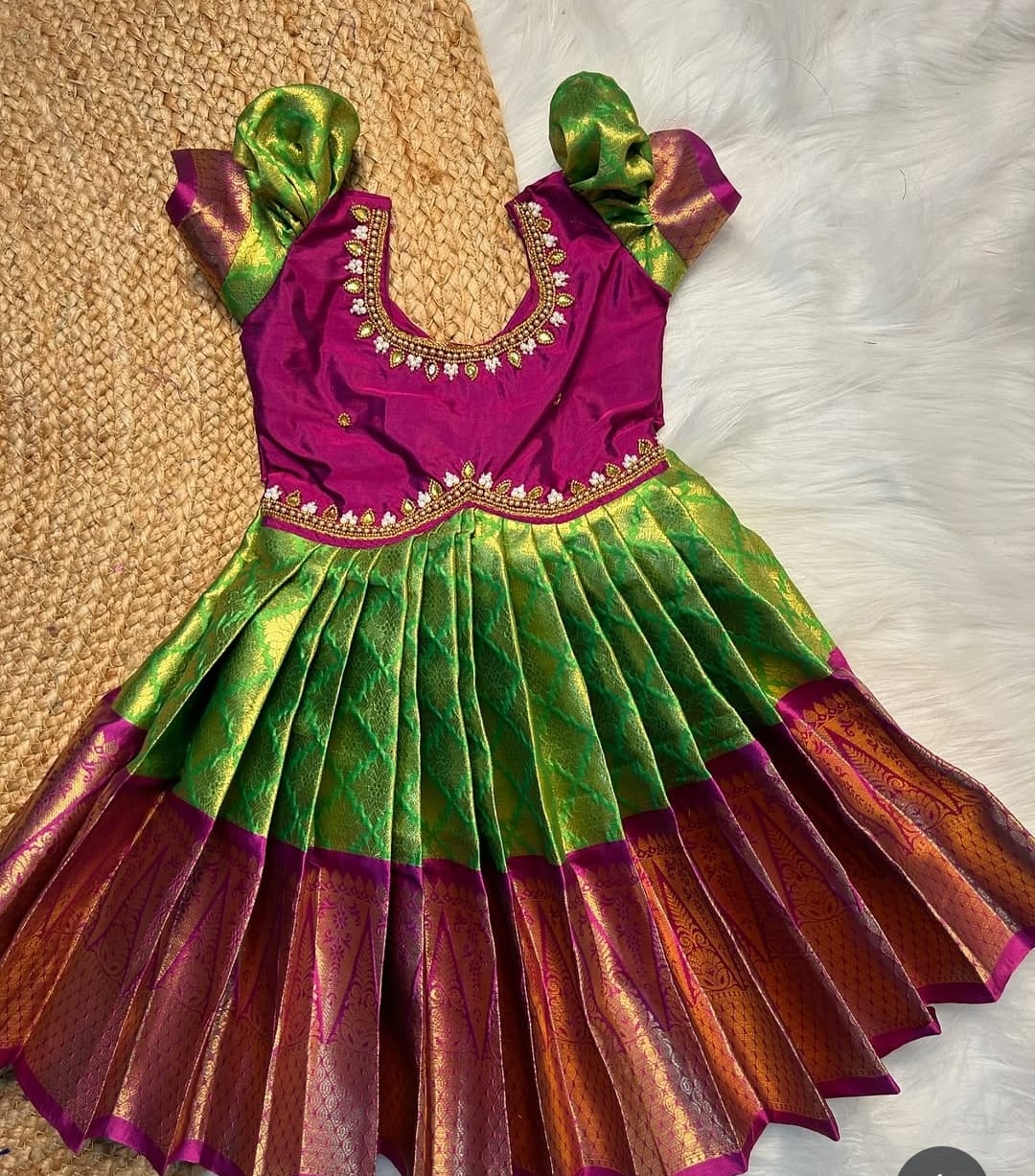 (SB287)Alia Cut Aari Worked Silk Gown