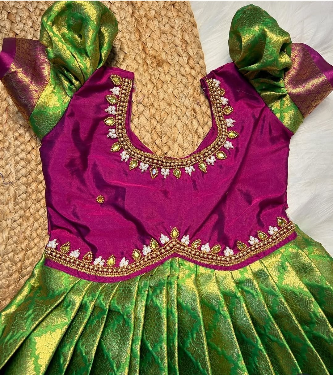 (SB287)Alia Cut Aari Worked Silk Gown