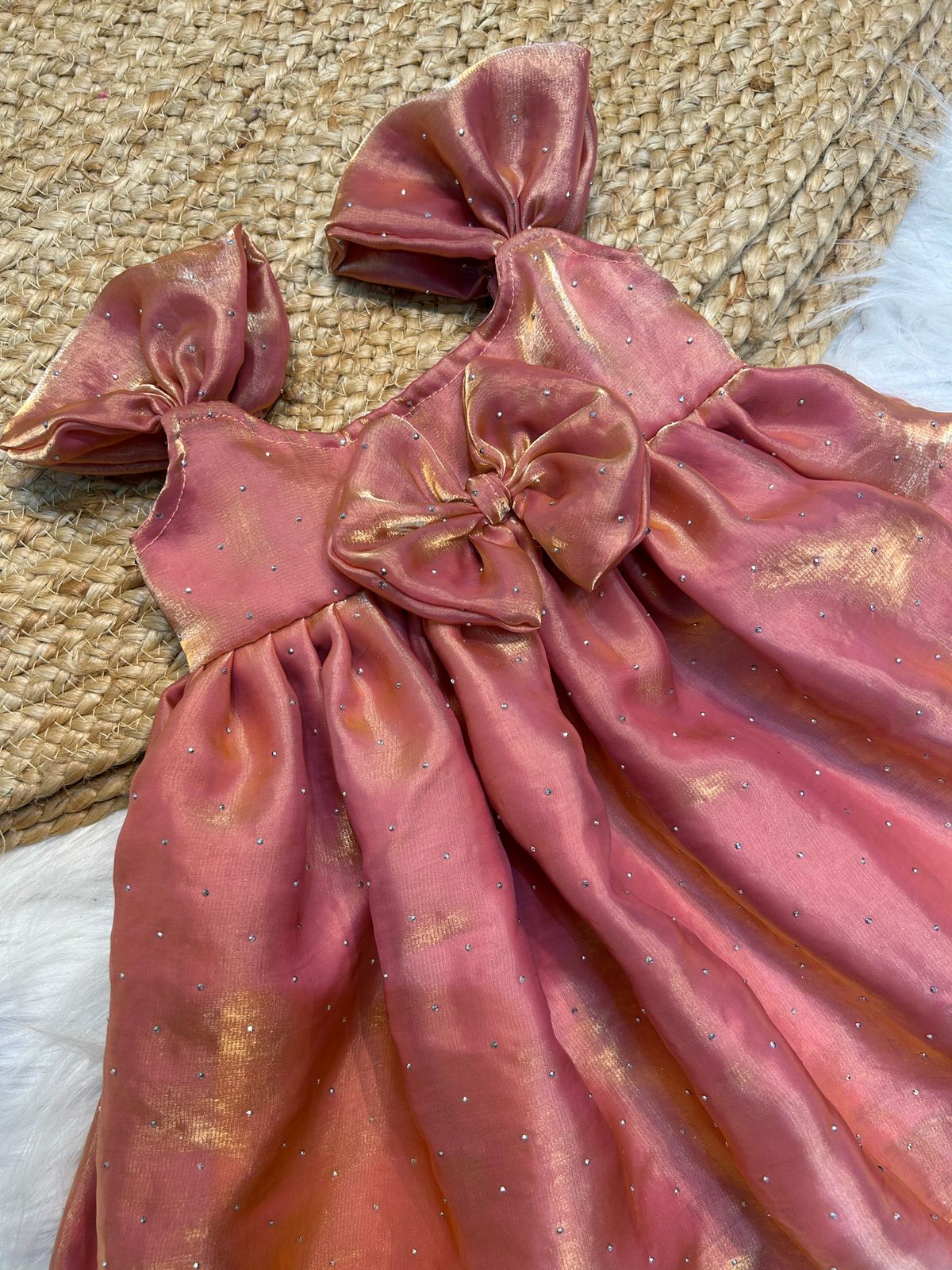 (SB408)Budget Honey Pink Rapunzel Space Silk Gowns