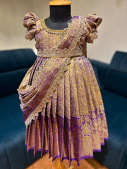 (SB416)Bakkia Full Shawl Pattern with Aari Work Lace