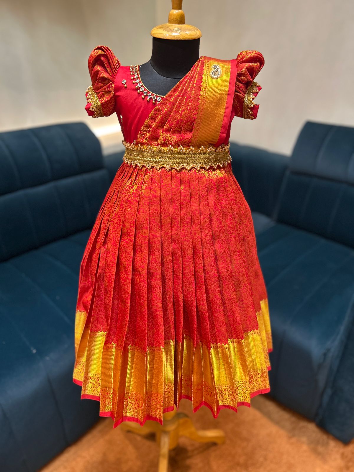 (SB430)Samudrika Kanchipuram Removable Silk Gown