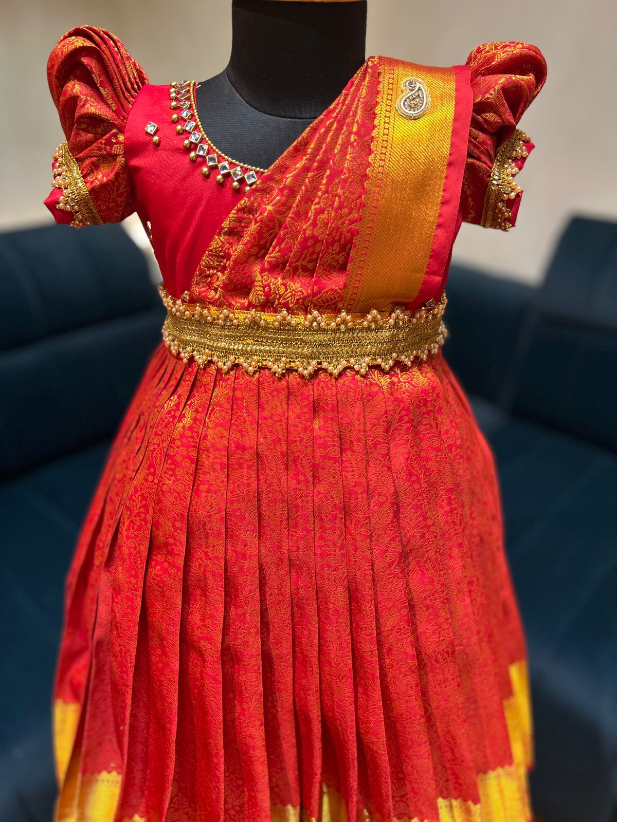 (SB430)Samudrika Kanchipuram Removable Silk Gown
