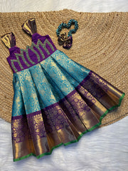 (SB437)Devasena Premium and Exclusive Wear - ORIGINALLY AARI WORKED Lotus Silk Gown
