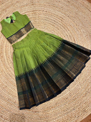 (SB439)Pure Chettinad Cotton Pattu Pavadai
