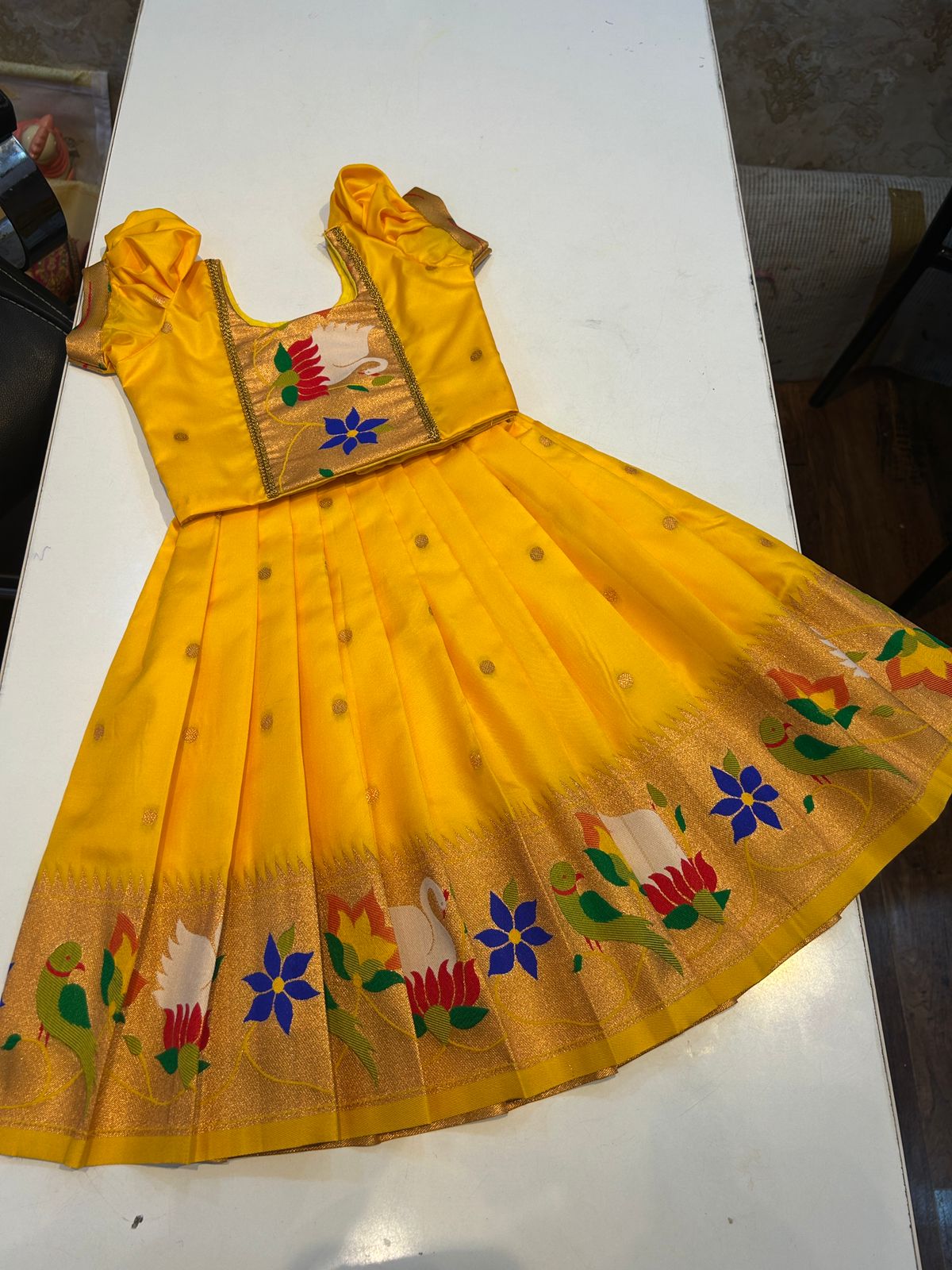 (SB445)Rajhans Lotyus Parrot Paithani - Diwali Collections