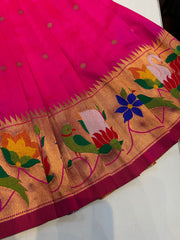 (SB446)Rajhans Lotus Parrot Paithani - Diwali Collections