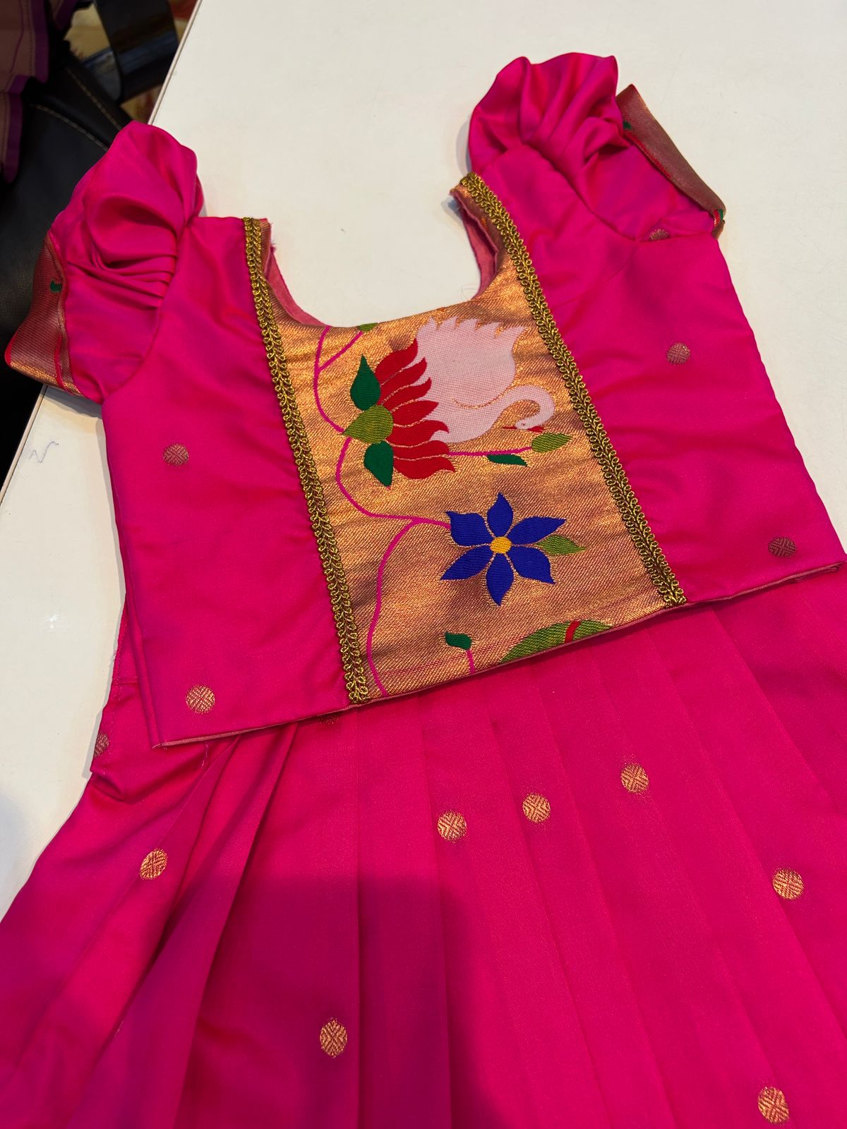 (SB446)Rajhans Lotus Parrot Paithani - Diwali Collections