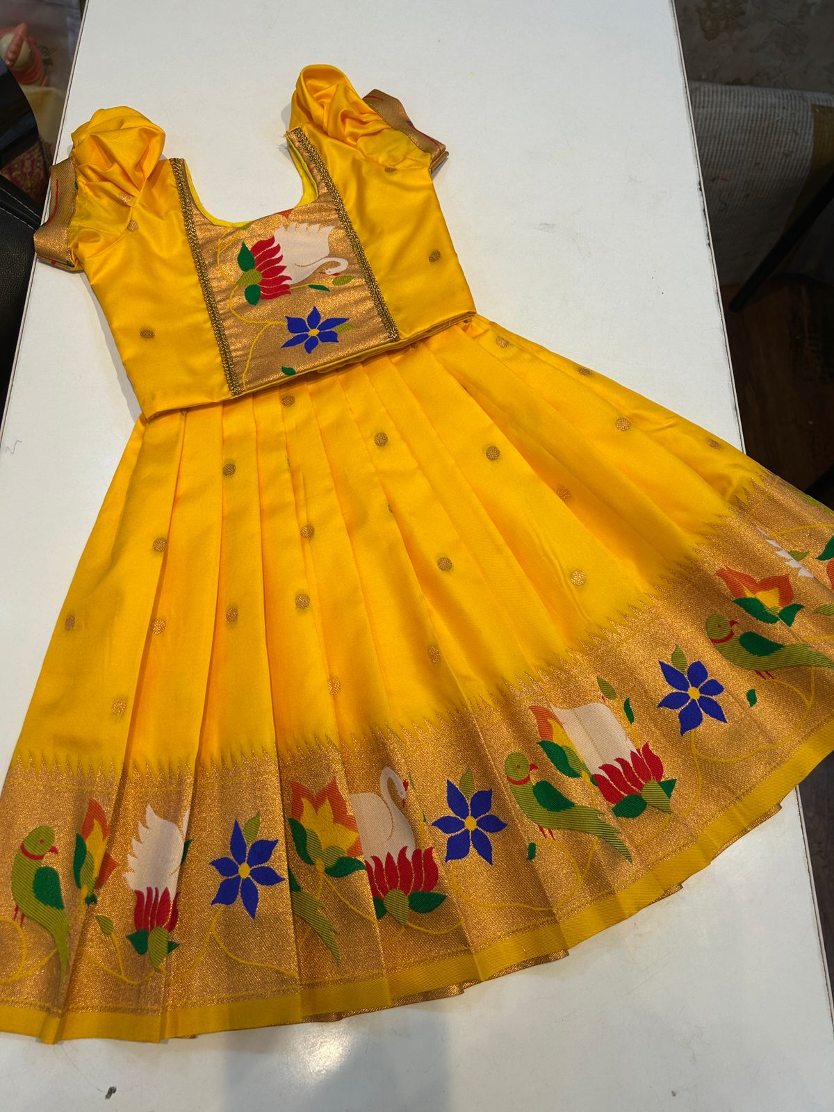 (SB445)Rajhans Lotyus Parrot Paithani - Diwali Collections