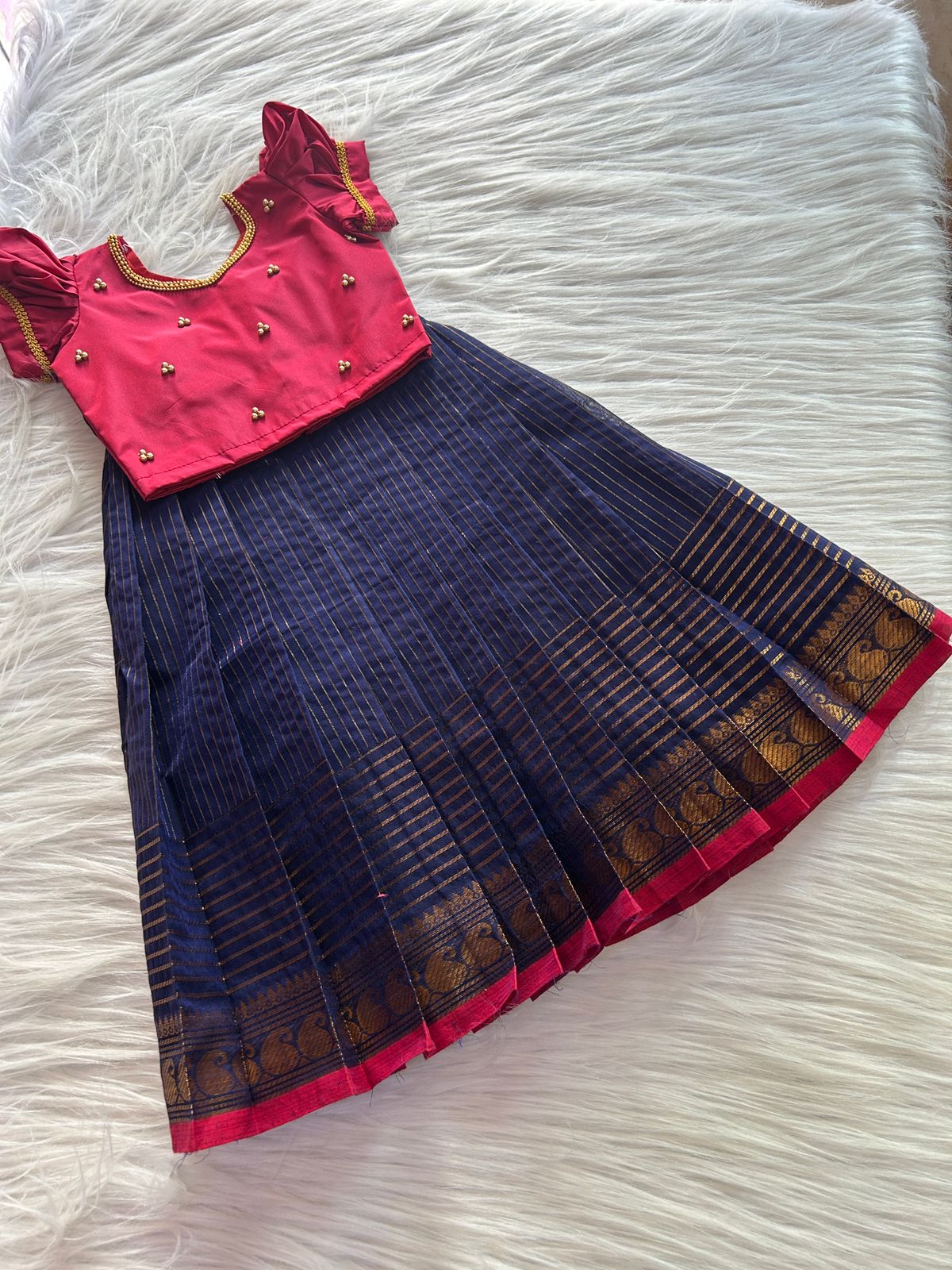(SB453)Pure Kanchipuram Chettinad Cotton Dress "Pre Order Only - Oct 25 Shipping"