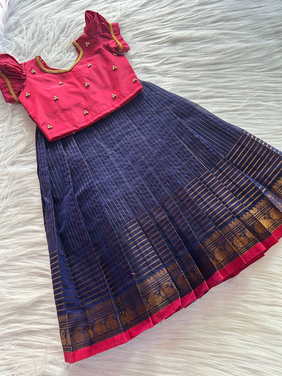 (SB453)Pure Kanchipuram Chettinad Cotton Dress "Pre Order Only - Oct 25 Shipping"
