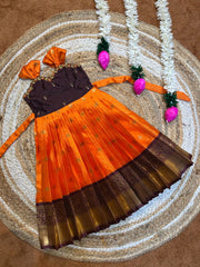 (SB471)Yazhi in Frill Sleeves and Neckline Original Zardosi and Aari Worked