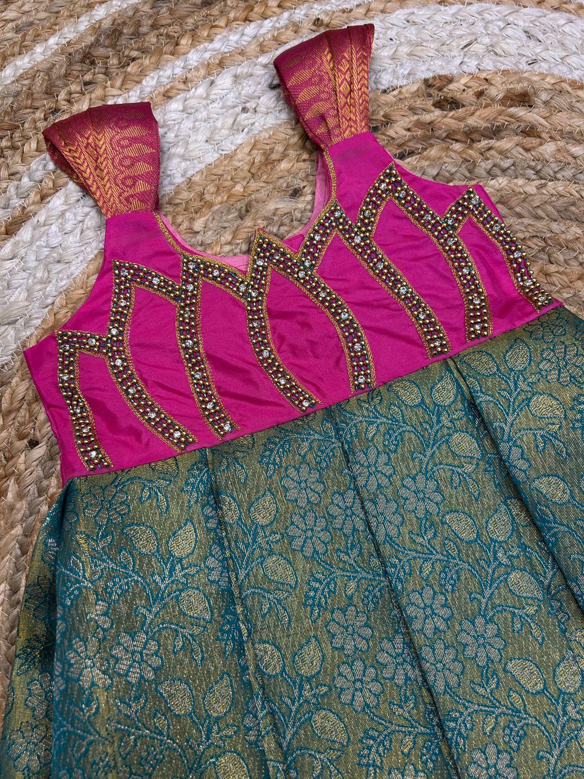 (SB480)Pink Lotus Originally Aari Work Gown