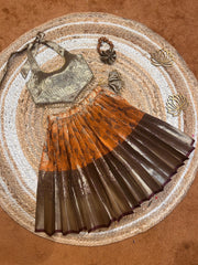 (SB490)Rust - Perfect Rustic Orange with Brown Border