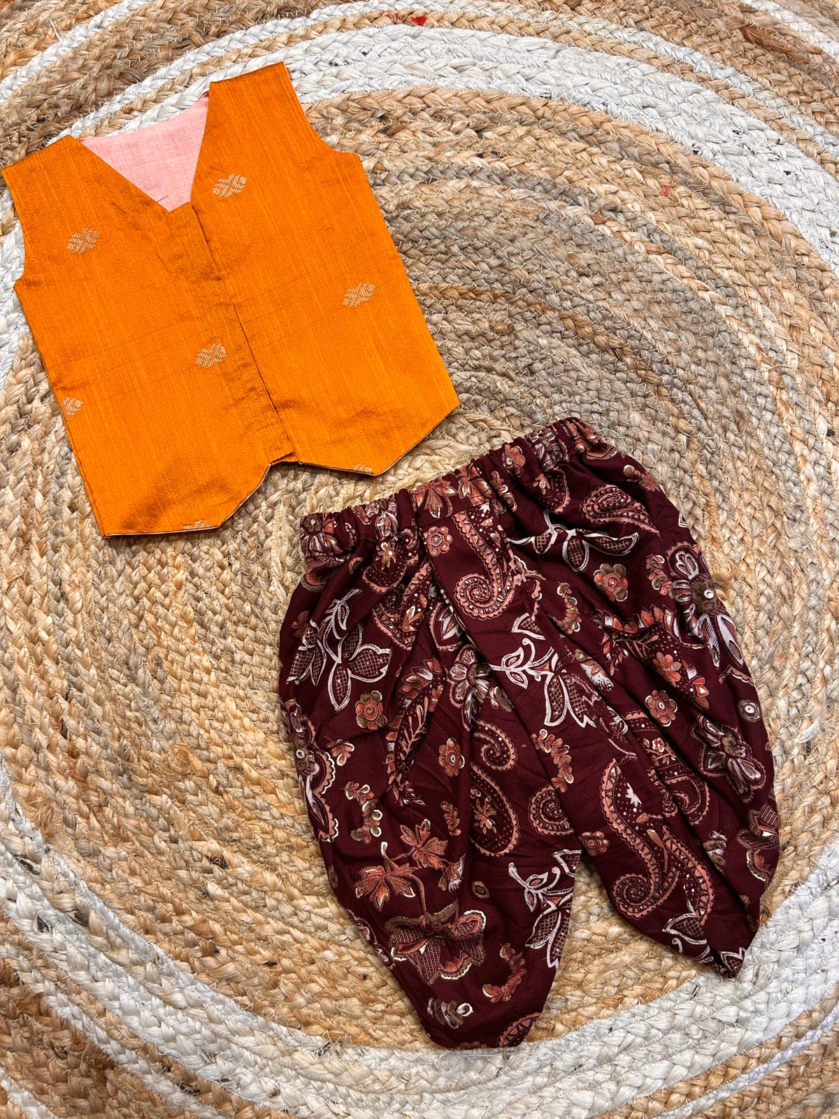 (SB512)Raw Silk Boy Kurta