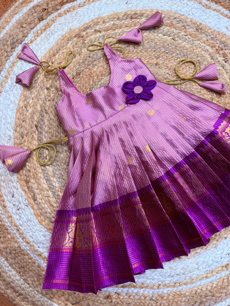 (SB517)Baby Pink with Vadamalli Silk Gown