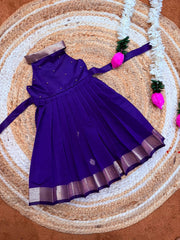 (SB522)Purple Kanchi Silk Cotton Gown at Budget