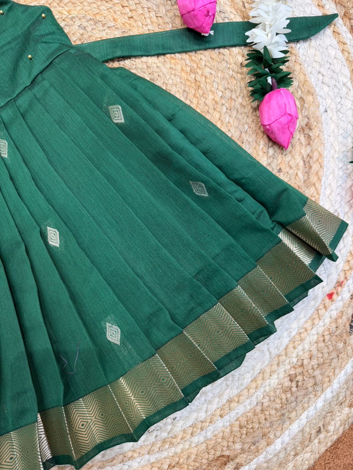(SB520)Kanchi Silk Cotton Gowns at Budget