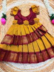 (SB527)Chettinad Cotton Criss - Cross Silk Gowns