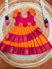 (SB526)Chettinad Cotton Criss-Cross Silk Gowns