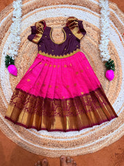 (SB539)Gadwal Semi Silk Gown