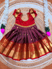 (SB543)Gadwal Semi Silk Gown