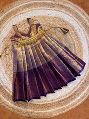 (SB554)Diamond - Kanchi Silk Gown with Crystal Hangings