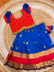(SB581) Semi Silk Lehenga with Densed ORIGINAL AARI WORK  CROP TOPS