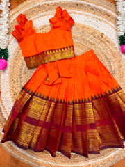 (SB584) Chettinad Cotton Silk Pavadai Sattai