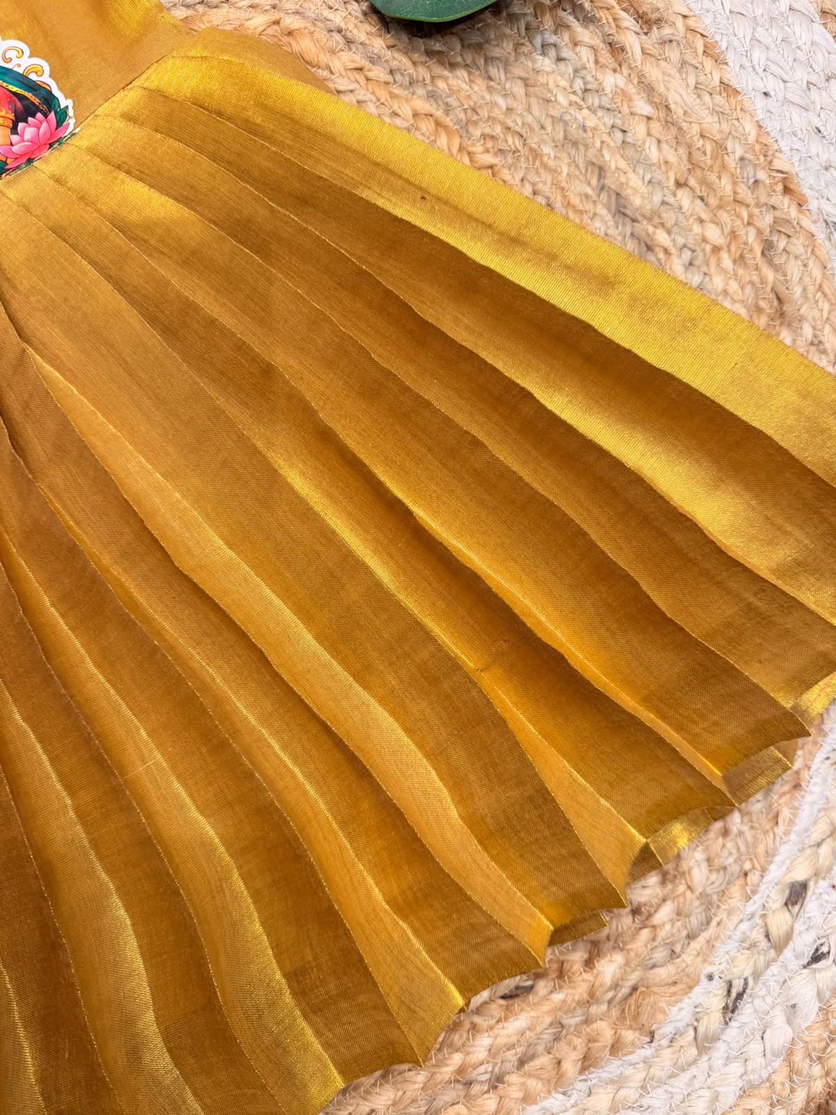 (SB588) Tissue Silk Gown with Motifs